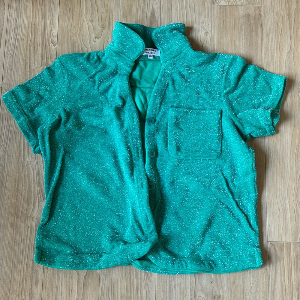Frankie’s Glittery Button Up